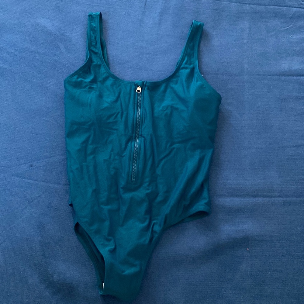 Teal One Piece Bathing Suit